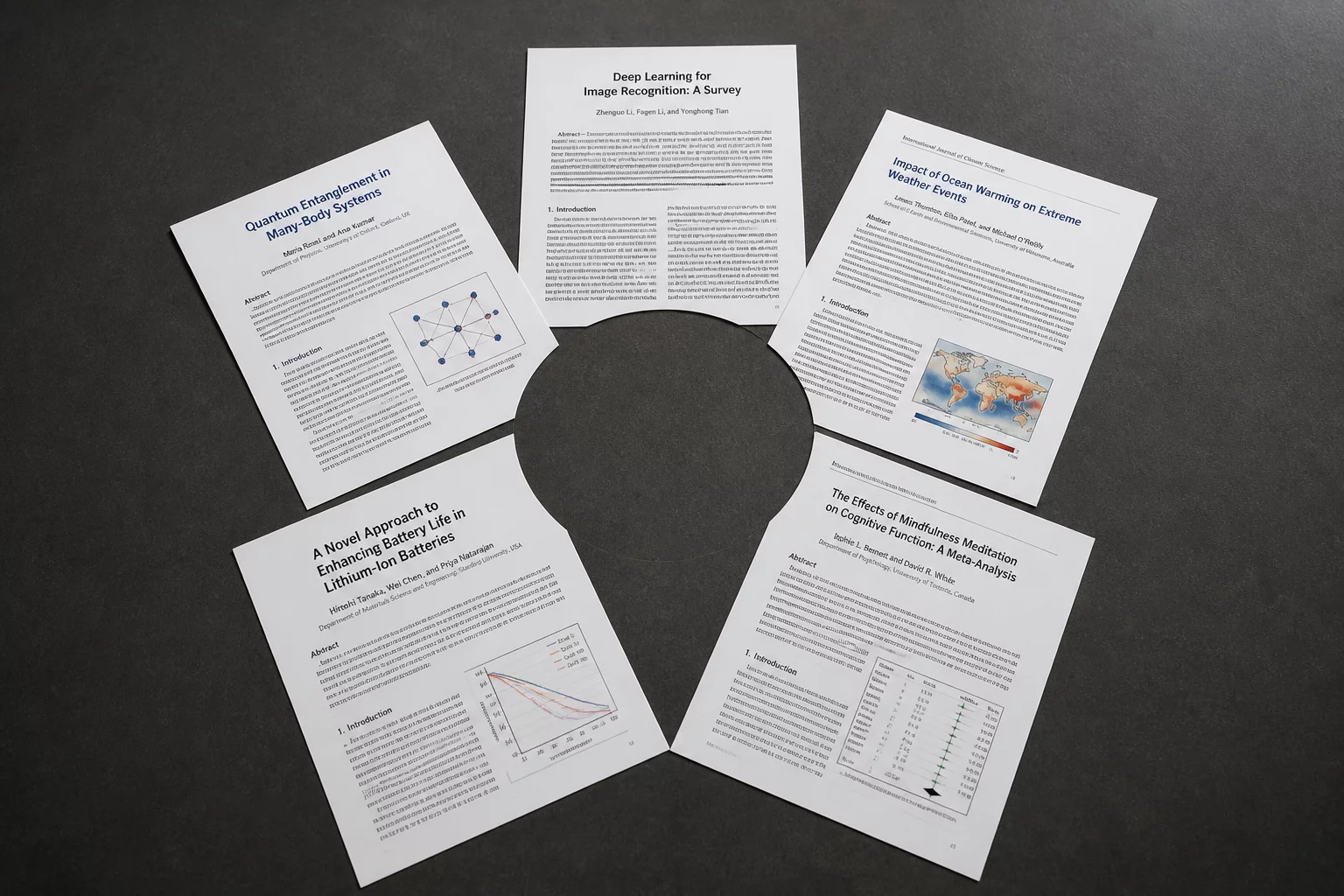 Five Sources and One Missing Piece of Evidence representation